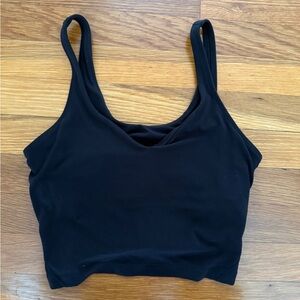 lululemon cropped black align tank - black size 6 - worn a handful of times